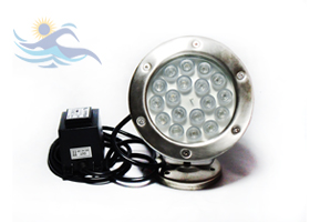 FARO LED MULTICOLOR DE PEDESTAL 24 V. 